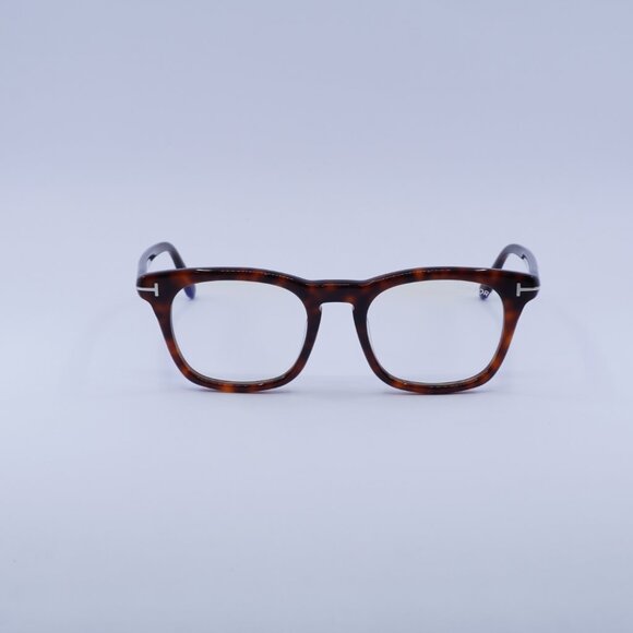 Tom Ford FT5870-F-B 054 Eyeglasses Red Havana 52mm Square Frame - Picture 2 of 10